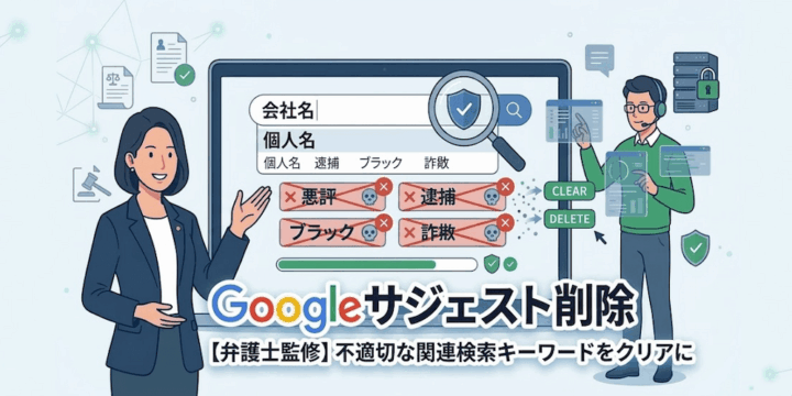 【弁護士監修】Googleサジェスト削除方法｜全対策の手順を解説
